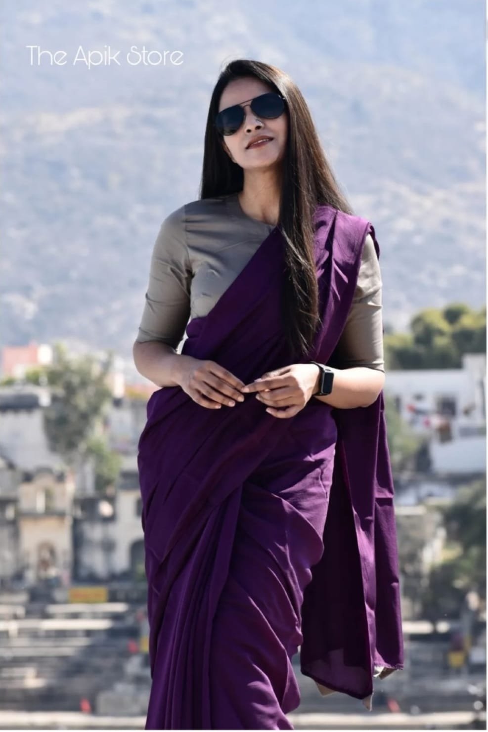 Bagru Block Plane Mulmul Cotton Saree